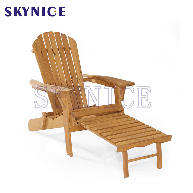 Garden Beach Chair Wood Adirondack Chair with Footters
